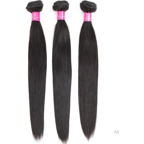 Fashow Official Store Brazilian Straight Hair 3 Bundles 100% Human Hair With 8-34 Inch Natural Color Extensions Weave