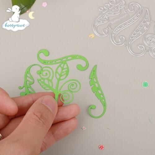 Bunnymoon Leaves Metal Cutting Dies 3D DIY Scrapbooking Carbon Sharp Craft Die Photo Invitation Cards Decoration