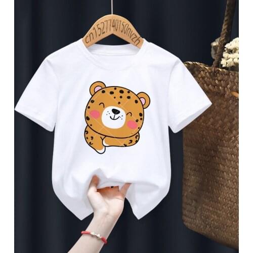 Baby tiger face Animal Funny Boy Girl T-shirts Kid Children Cartoon Gift Present Little Baby Harajuku Clothes,Drop Ship