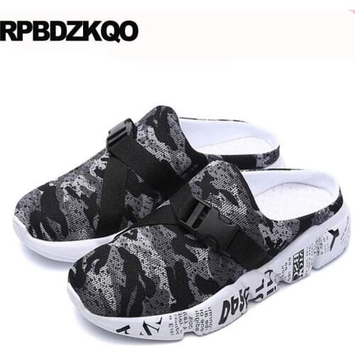Men Plus Size Breathable Slides Rubber Designer Cheap 2021 Fashion Shoes Sandals Mules Slip On Comfort Creepers 46 Casual