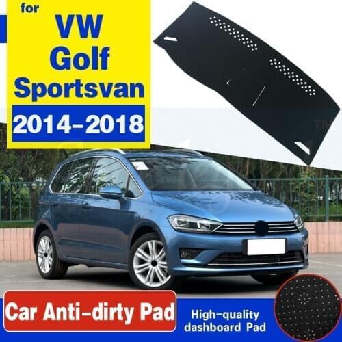 For Volkswagen VW Golf Sportsvan 2014-2018 Dash Mat Dashmat Dashboard Cover Sun Shade Dash Board Cover Carpet 2015 2016 2017