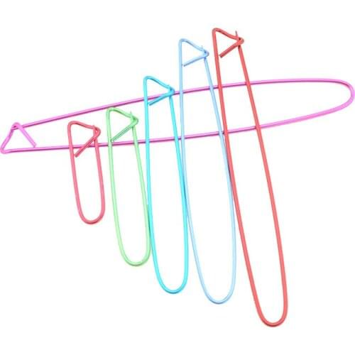 Eco-Friendly 6 Specifications Aluminum Colorful Sweater Mark Accessories Yarn Anti-Solution Pin Knitting Buckle Pin TJ2013