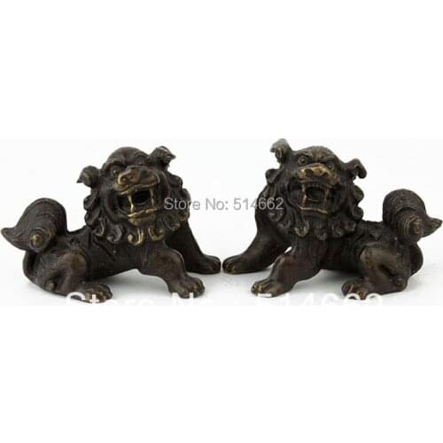 Feng Shui Brass Pair Of lovely Lion /brass lion