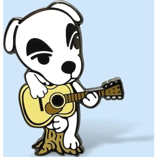 K.K. Slider Hard Enamel Pin Cute Cartoons Guitar Dog Brooch Medal Jewelry Fashion Lapel Backpack Pins Animal Crossings Fan Gift