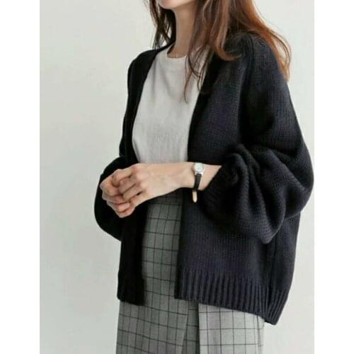 GOOHOJIO Women Spring New Stylish Knitting Cardigan Sweater Woman Deep V-neck Long Sleeve Jumper Kleding Jerseis Casual Preppy