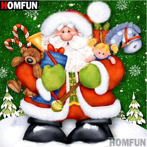HOMFUN Full Square/Round Drill 5D DIY Diamond Painting "Santa Claus Christmas" 3D Embroidery Cross Stitch 5D Decor A15080