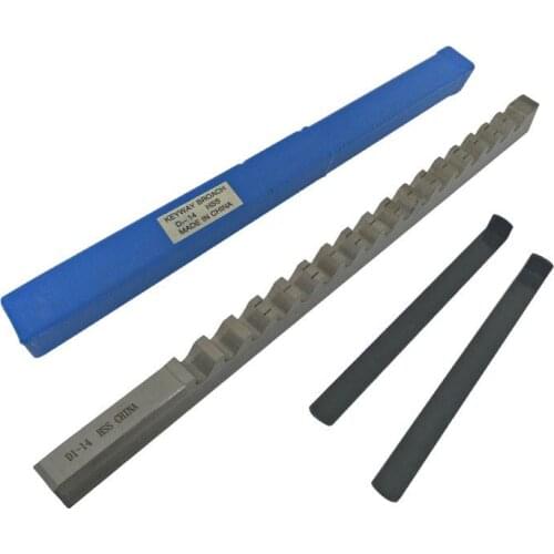 10mm D 14mm D 12mm D Push-Type Keyway Broache Metric Size HSS Keyway Cutting Tool for CNC Router Metalworking