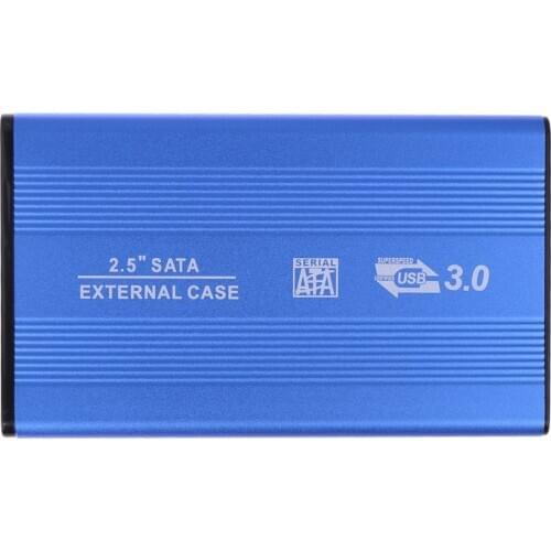 2.5 inch USB3.0 SATA Enclosure HD Mobile Hard Disk Case External SSD HDD Adapter Box Support 1TB for Notebook Desktop PC w Cable