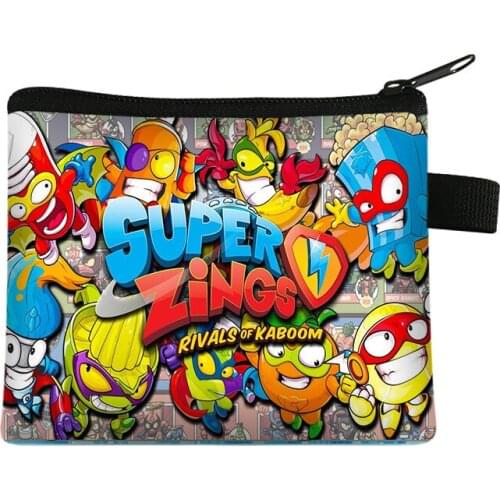 Cartoon Super Zings Coin Purse Kids Short Wallet Card Bag Pocket Boys Girls Portable Storage Bags Children Best Gift