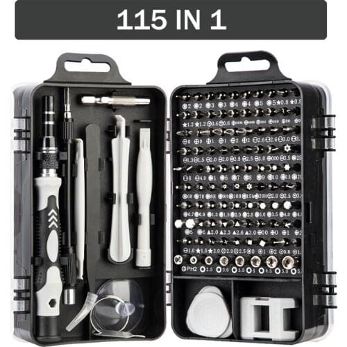 Screwdriver Tool Sets Precision Screw Driver 115 iIN 1 Torx Hex Magnetic Wrench Drill Bit DIY Repair Hand Tools Kit