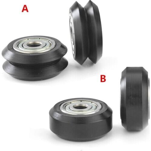 1PCS delrin V groove Dual Bearing solid V-Wheel kit 625zz bearing roller wheel POM for CNC/3D printer