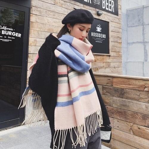 New Warm Scarf for Autumn and Winter 2019. Korean Version Long Retro Cape. Dual Purpose Fashion Warm Scarf for Women