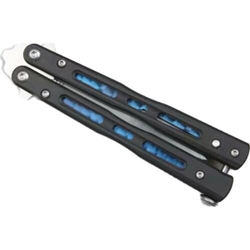 BALIPLUS Butterfly knives BM32 Titanium+G10 Handle 9Cr18mov Blade Trainer Folding Survival EDC Free-swinging