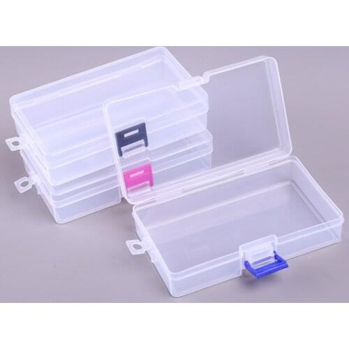 Plastic Storage Jewelry Box Transparent Container for Beads Earring Box Jewelry Hardware Small Tool Part Rectangle Box Case