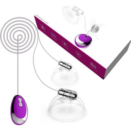 Nipple Sucker Vibrator Electric Breast Pump Breast Enlarge Massager Tongue Lick Nipple Suction Cups Vibrator Sex Toy for Woman