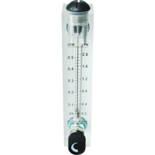 1/2" PT Thread 0.05-0.5GPM 0.2-2LMP Water Liquid Flow Meter Flowmeter