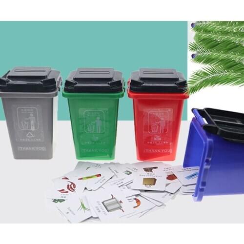 Environmental Protection Children Trash Classification Game Props Early Child Education Desktop Trash Can Baby Educational Toys
