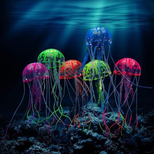 Glowing Jellyfish Aquarium Artificial Jellyfish Decoration Aquarium Ornament Decorations for Fish Tank Decorations