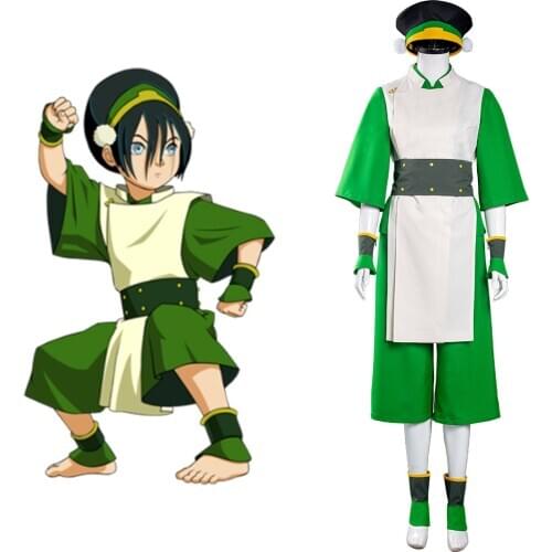 TAvatar: The Last Airbender Toph bengfang Cosplay Costume Vest Pants Outfits Halloween Carnival Suit