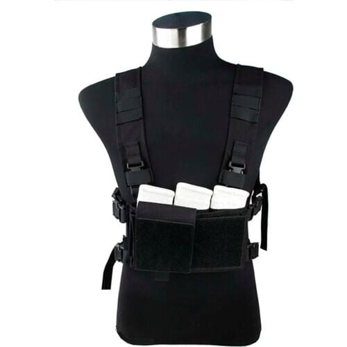 TMC Lightweight Black Tactical Vest SS Modular Chest Rig Chest Hanging
