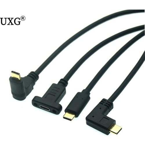 USB 3.1 Type c Male to Female Extension Cable with Panel Mount Screw,USB C female to USBc Male extending Wire Extender Data Cord