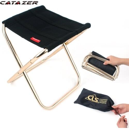 Outdoor Furniture Fishing Chair Folding Chair Aluminium Oxford Cloth Barbecue Stool Folding Portable Camping Chair Lazy Chair