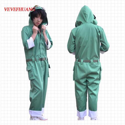 VEVEFHUANG Animal Kagerou Project MekakuCity Actors Kousuke Seto Cosplay Costume Hooded Jumpsuit Overalls Suit Outfit for Party