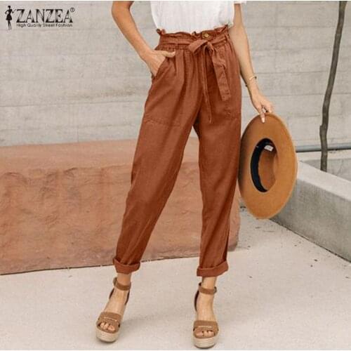 ZANZEA Women's Trousers Harem Pants