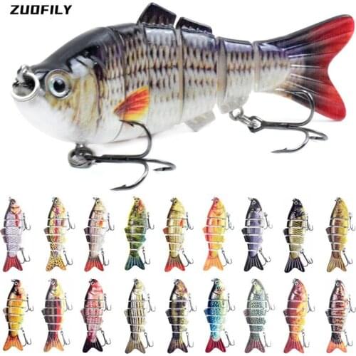 1PC Knotty Fish Gear Bionic Multi-Section Swim 6 Segment Hard Bait Wobbler Rotating Trolling Pike Carp Crank Lure Winter Fishing