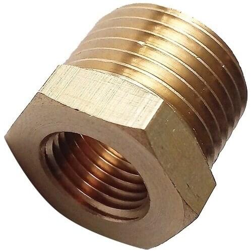 3pcs Brass Pipe Fitting Reducing Bushing Fitting 1/4" Male BSPT * 1/8" Female NPT