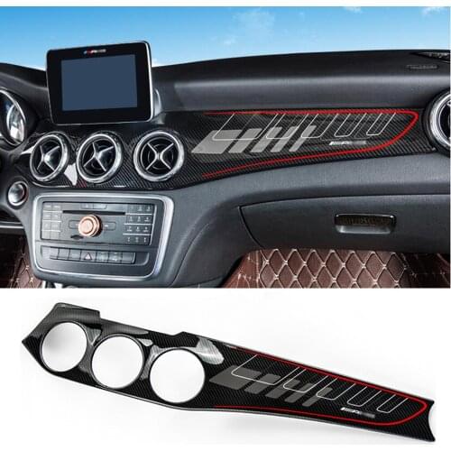 Carbon Fiber Dashboard Console Trim For 2013-2017 Mercedes-Benz GLA CLA Red Line