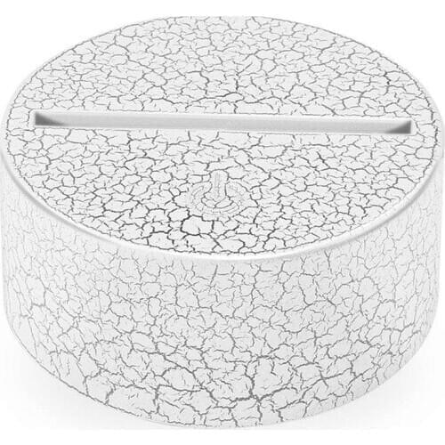 Modern Touch Lamp Bases Night Light 3D Luminous Gift Light Base Romantic Indoor Ornament Crack Pattern Lamp Holder Display