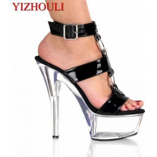 Perfect princess 15 cm high shoes with black bride wedding shoes photo shows sandals limited-time batch