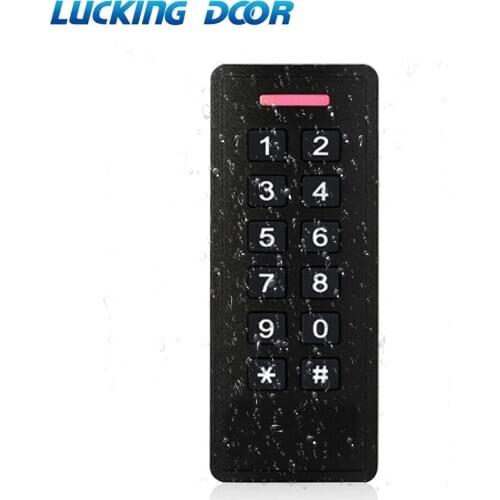 IP66 Waterproof Wiegand 26~37 bit output 125KHz EM Reader backlit Access Control proximity Reader keypad