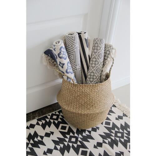 Pure Cotton Printed Fringe Carpet Nordic Bath Water Absorbent Foot Pad Bed Mat