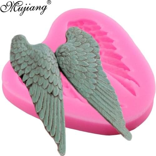 Angel Wings Silicone Mold Cake Border Fondant Mould Cake Decorating Cupcake Chocolate Candy Gumpaste Molds Kitchen Accessories