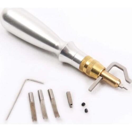 Multifunctional Aluminum Handle Grooving Device Leather Tool For Processing the Edges of the Skin Leather Craft Stitching Fold