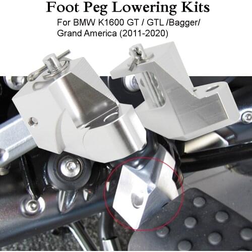 Motorcycle For BMW K1600GT/GTL/Bagger/Grand America 2011-2020 Foot peg Passenger Footpeg Lowering Kit