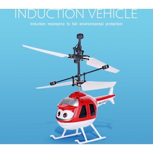 Cartoon Remote Control Drone Induction Flying Toys RC Helicopter Kid Plane Toys Mini USB Charge RC Helicopter Indoor Flight Toys