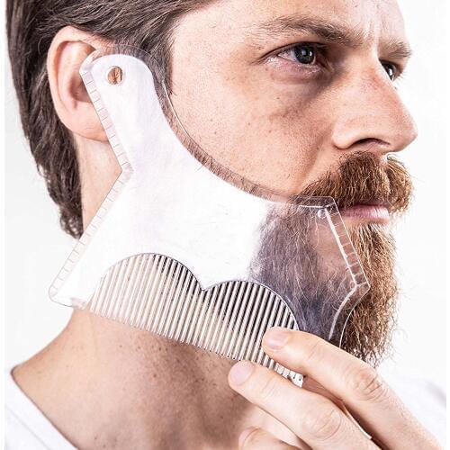 New 1Pcs Beard Styling Tool Man Beard Shaping Template Beard Shaving Face Care Modeling Tool Gift For Husband