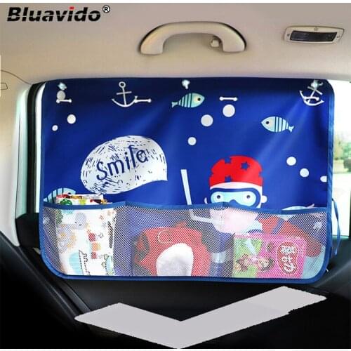 2021 Newest Car Side Window Sunshade Cartoon Curtain Sun Visor Uv Protection Hangings for Kids Auto Shade Easy to Install
