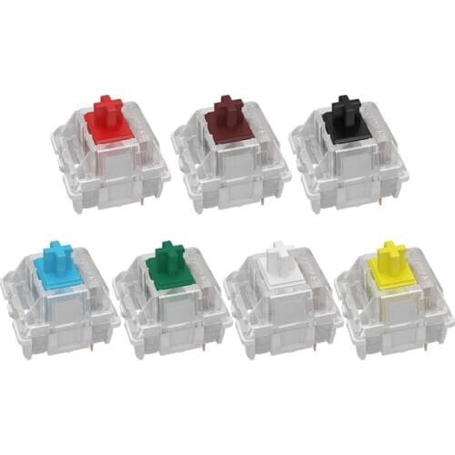 Gateron SMD Switches RGB Black Red Brown(Tea) Blue White Green Yellow 3 Pins 3-Pin Switch Axis Buttons For Mechanical Keyboard