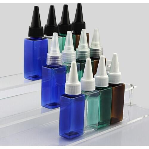 30ml Square Tip Mouth Nipple Cover PET Plastic Dispensing Bottle Trial Sample Bottle 2000PCS/LOT
