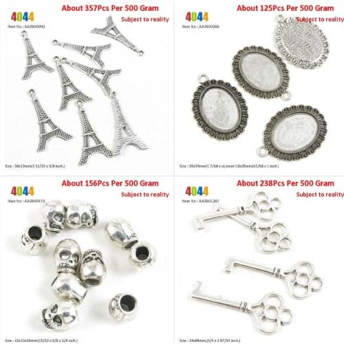 Jewelry Making Charms Wholesale Suppliers Paris Eiffel Tower Oval Cabochon Blank Setting Skull Loose Beads Magic Skeleto