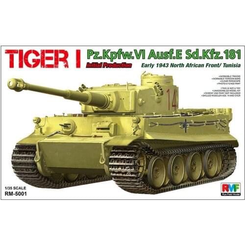 Ryefield-Model 1/35 5001 Pz.Kpfw.VI Ausf.E Sd.Kfz.181 Tiger I Initial Production