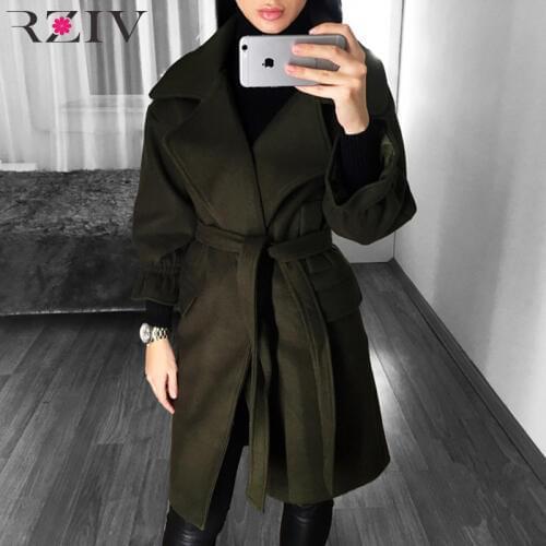 Женские элегантные пальто RZIV China At AliExpress