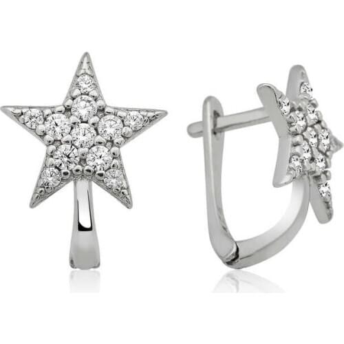 Silverlina Silver Star Earrings