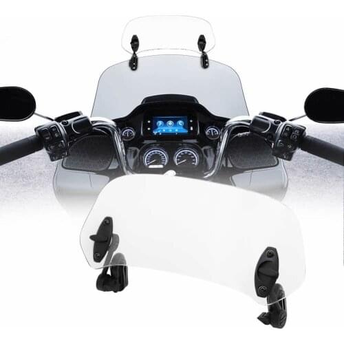 Motorcycle Windshield Extension Universal Adjustable Clip-on Fits for Honda Suzuki Kawasaki Yamaha BMW Buell Triumph Ducati