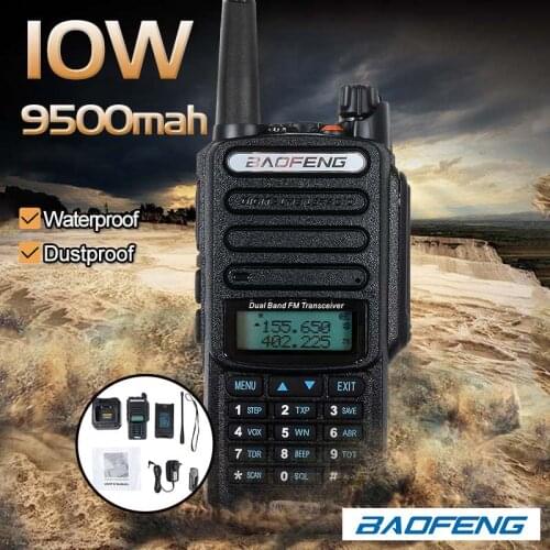 Baofeng UV9R-ERA Walkie Talkie 10W 9500mAh Waterproof Walkie Talki Dual Band Handheld Two Way Radio USB Recharging