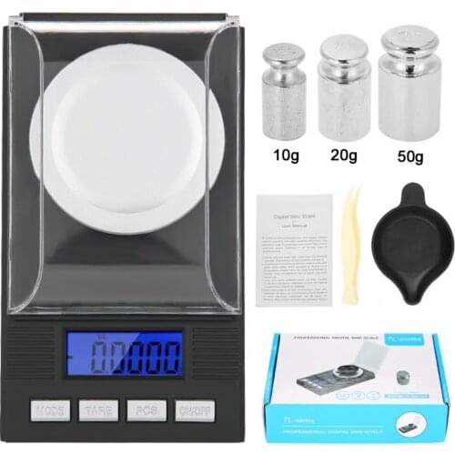 10g/20g/50g/100g Mini Portable Electronic Digital Scale 0.001g High Precision Pocket Jewelry Diamond Gem Weight Balance Scale